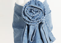 DENIM ROSE MINISKIRT
