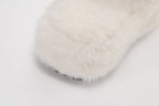 White Platform Chain Pearl Furry Slippers