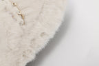 White Platform Chain Pearl Furry Slippers