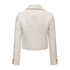 White Tweed Bow Jacket (Detachable Bow)