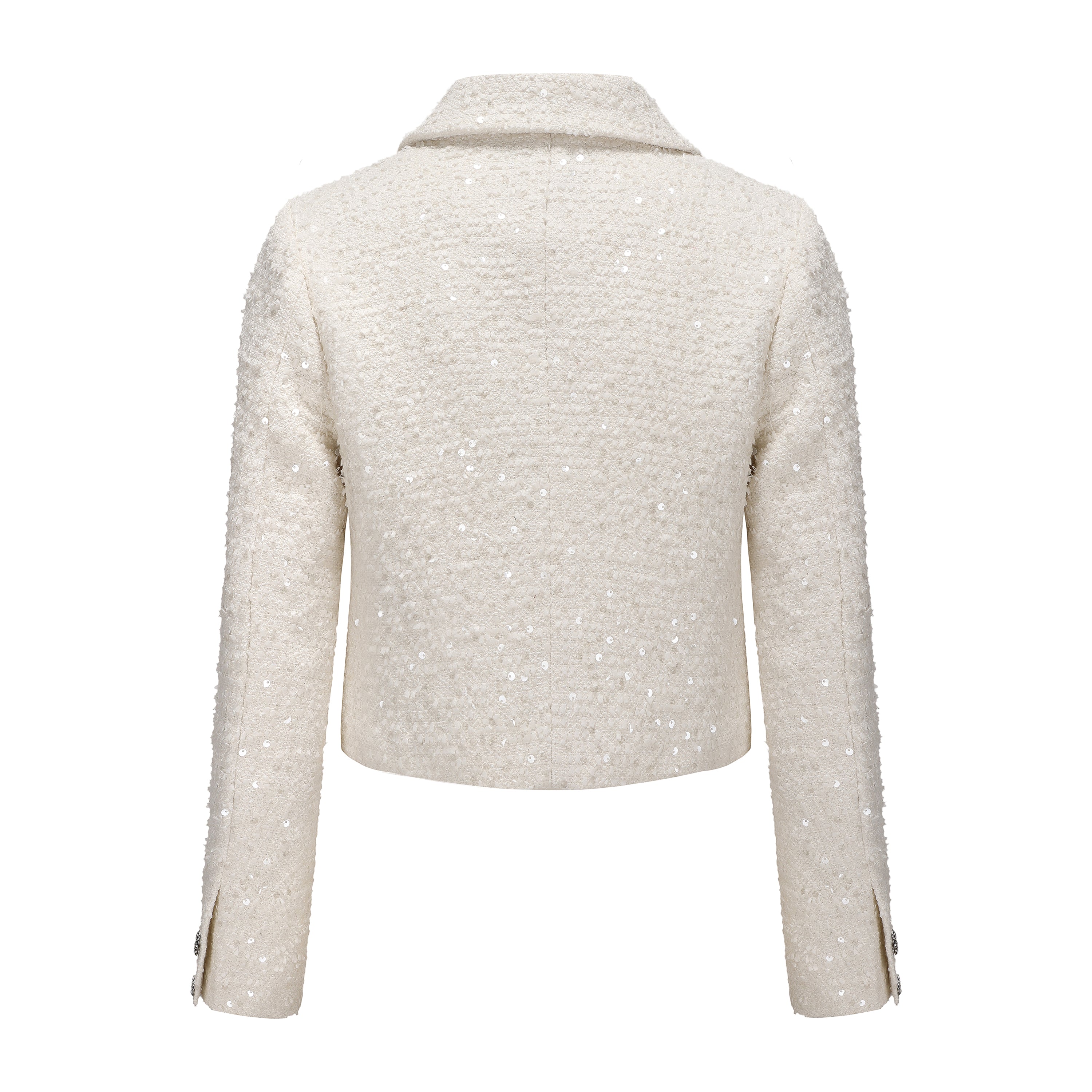 White Tweed Bow Jacket (Detachable Bow)