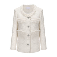 White Long Tweed Jacket