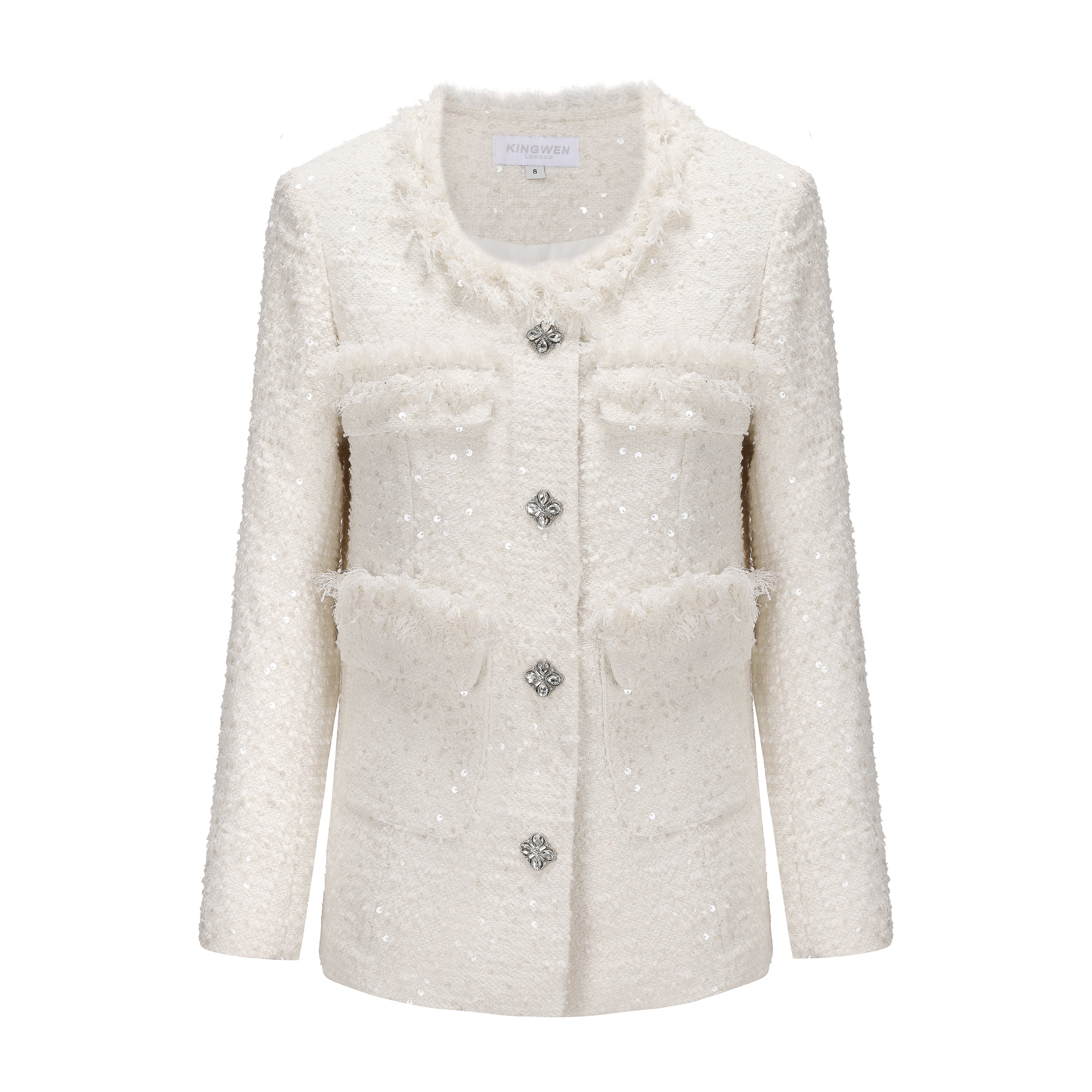 White Long Tweed Jacket