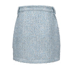 Blue Tweed Pencil Skirt