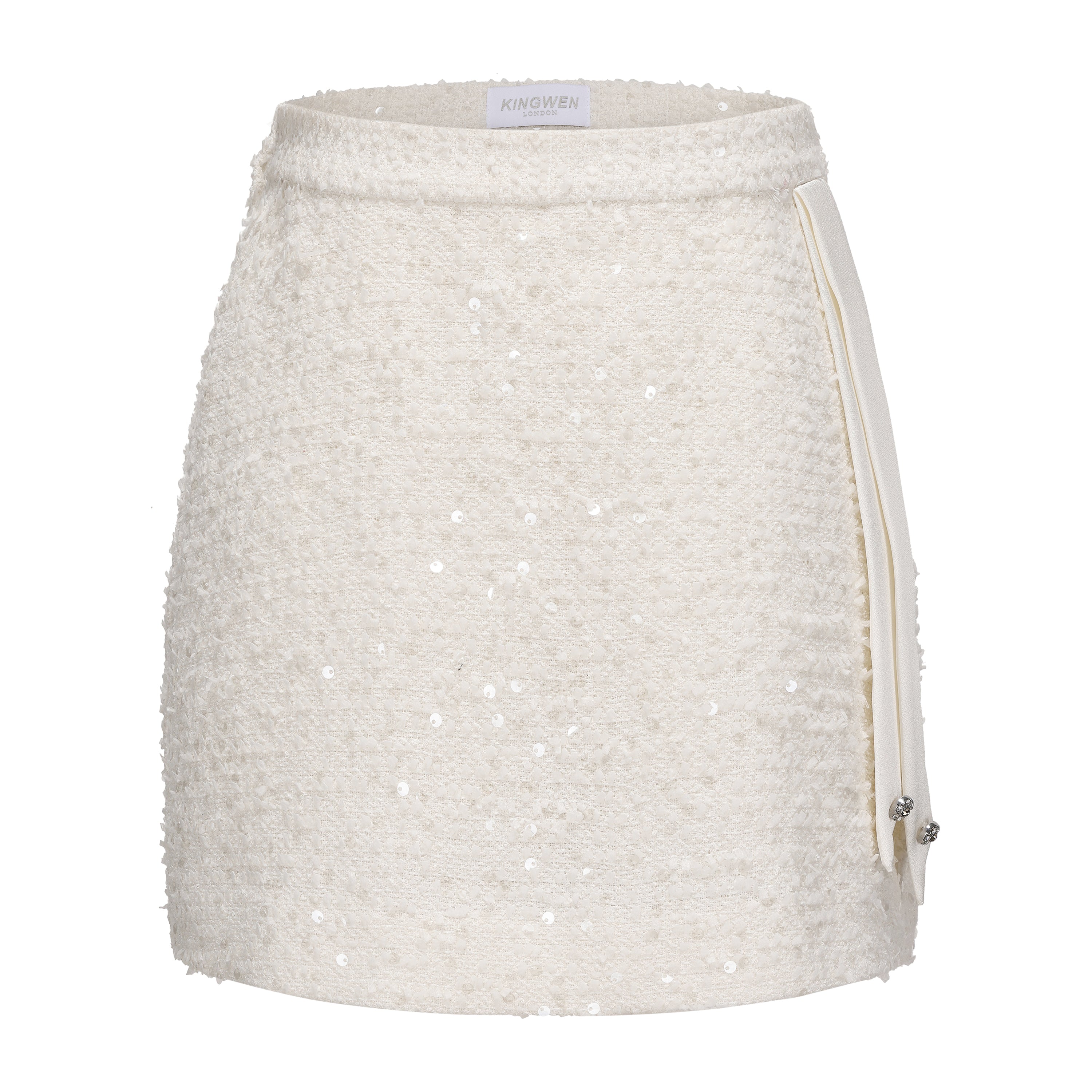 White Tweed Pencil Skirt