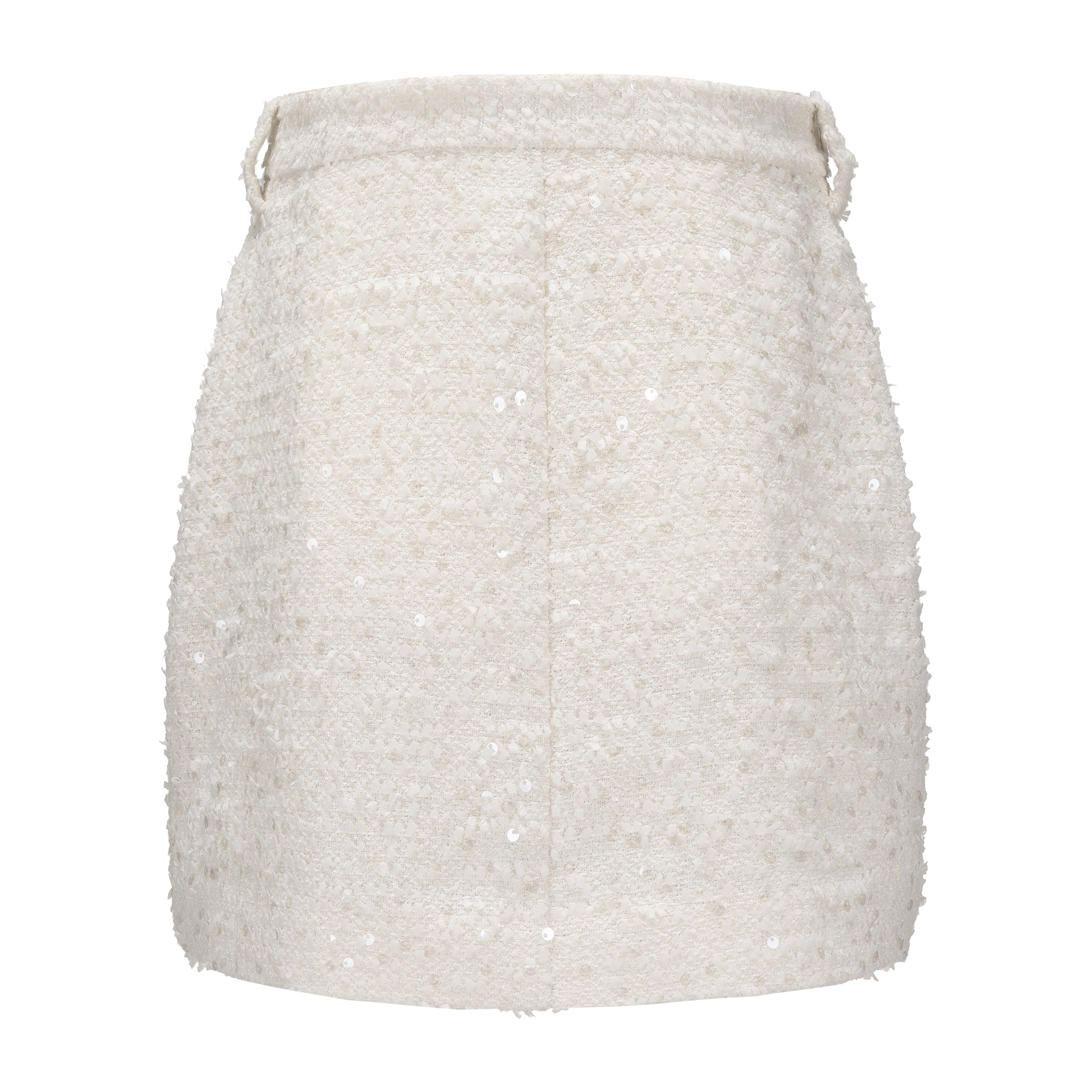 White Tweed Pencil Skirt