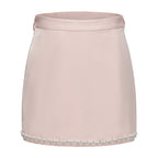 Pink Beaded Pencil Skirt