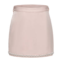 Pink Beaded Pencil Skirt