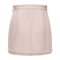 Pink Beaded Pencil Skirt