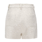 White Tweed Shorts