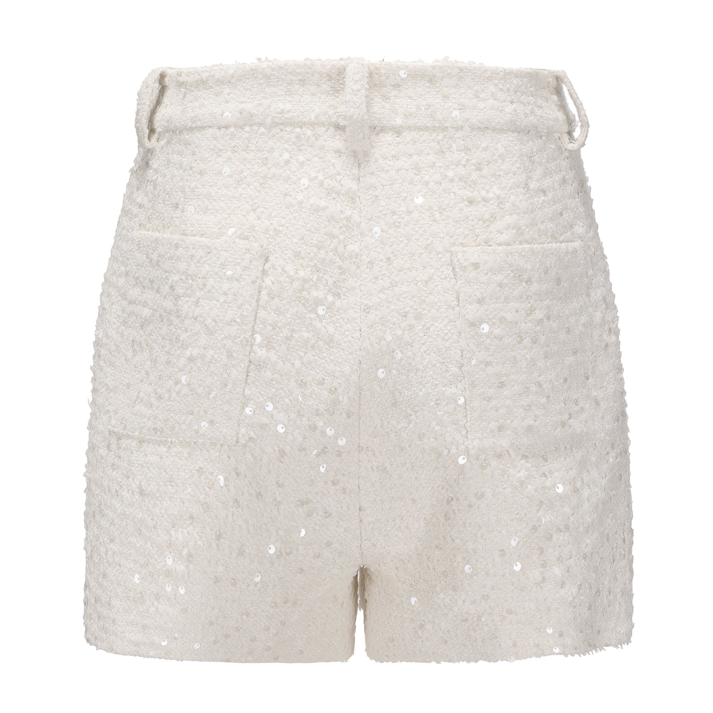 White Tweed Shorts