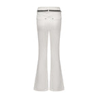 White Fitted Flare Jeans