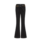 Black Fitted Flare Jeans