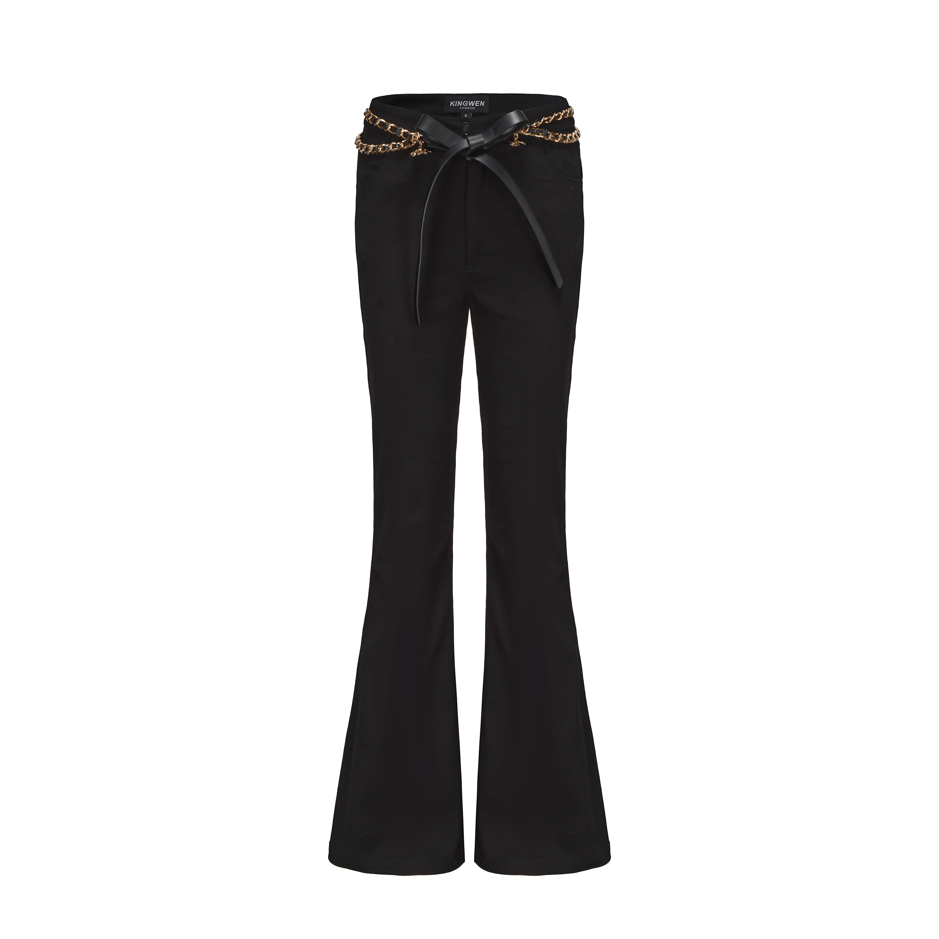 Black Fitted Flare Jeans