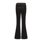 Black Fitted Flare Jeans
