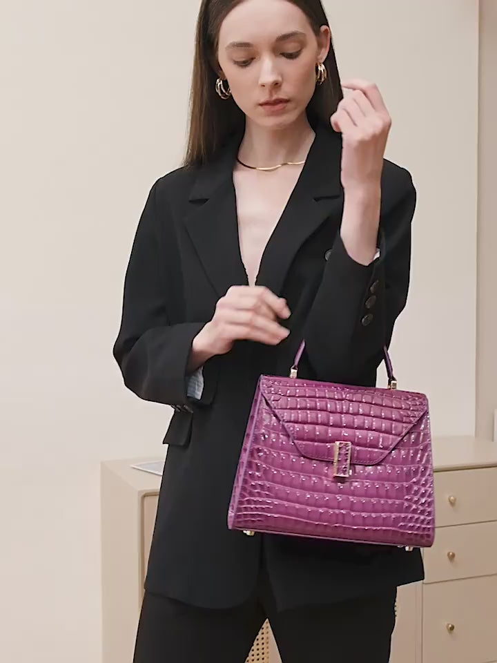 LISA CROC HANDBAG