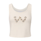 White knit halter top