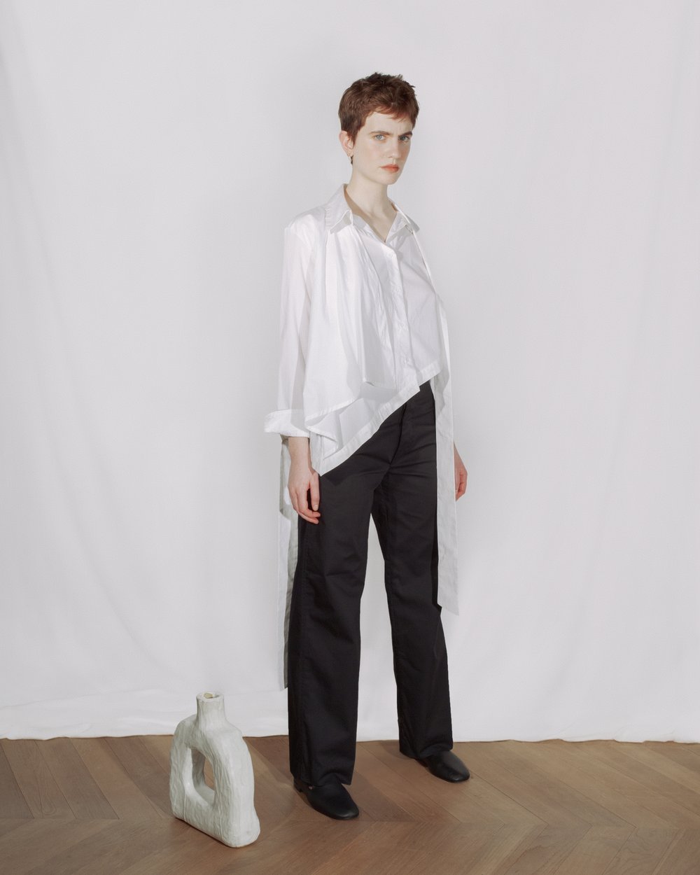 Long collar shirt