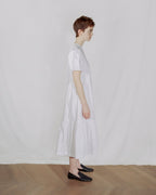 Gathered puffy sleeves dress