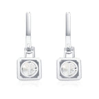 CRYSTAL HOOP EARRINGS - SILVER