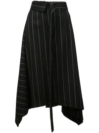 Asymmetric Striped Skirt