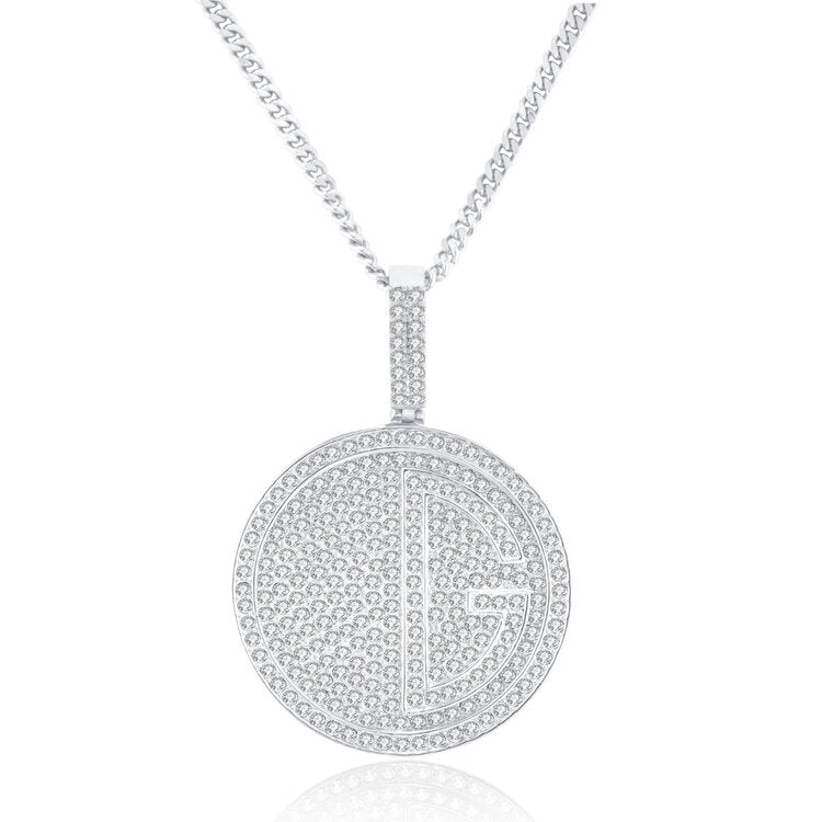 LOGO PENDANT -WHITE GOLD