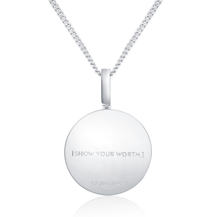 LOGO PENDANT -WHITE GOLD