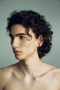 Smoking Stone in the Square Ear Cuff
