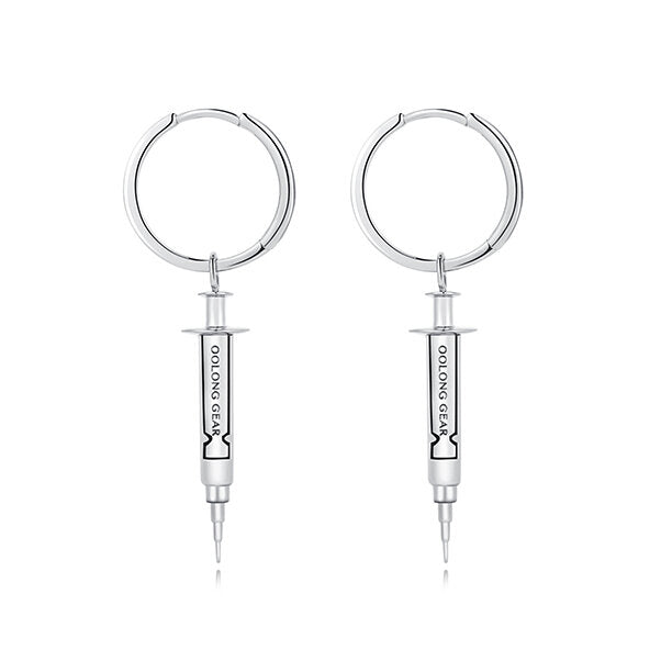 NEEDLE EARRINGS - WHITE GOLD