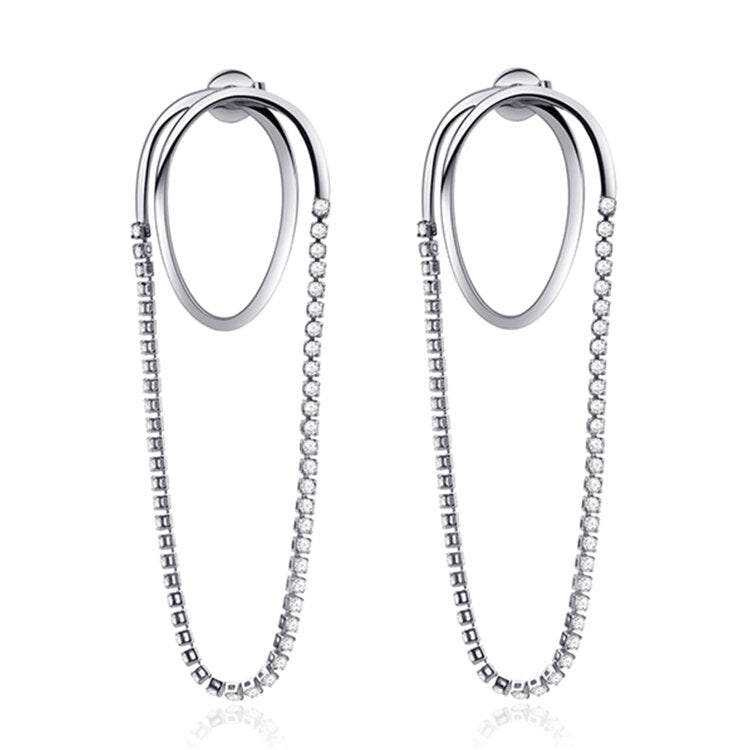 ABSTRACT EARRINGS - WHITE GOLD