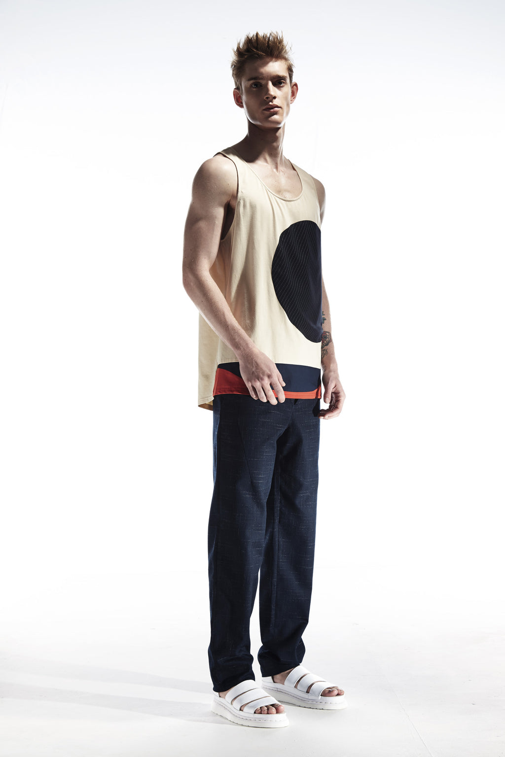 TOPS - SUNSET TUNK TOP SHIRTING AND SUITING PANELS