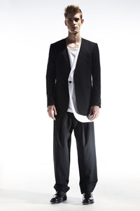 OUTTERS - COLLARLESS WITH DETACHABLE HALF BLAZER IN SHIRTING