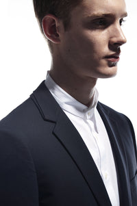 OUTTERS - SIDE SLITS BLAZER WITH LAYERED COLLAR