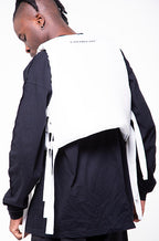 SUSPENDED PUFFER GILET IN WHITE NYLON
