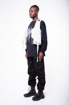 SUSPENDED PUFFER GILET IN WHITE NYLON