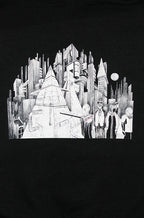 LONG SLEEVES CROPPED HOODED SWEATSHIRT IN BLACK