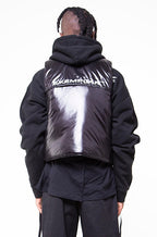 PUFFER GILET IN BLACK NYLON