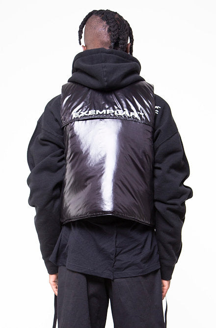 PUFFER GILET IN BLACK NYLON