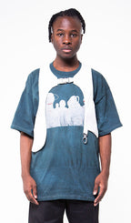 SECTION CUT DENIM VEST IN WHITE