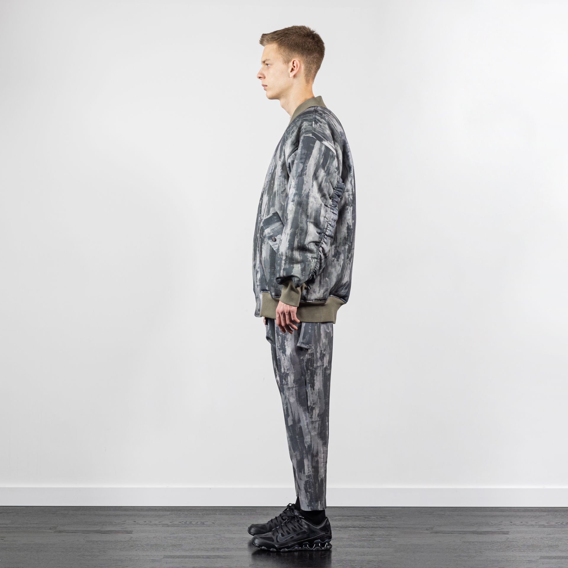 MONOCHROME X FRAGILE TIE DYE BOMBER JACKET