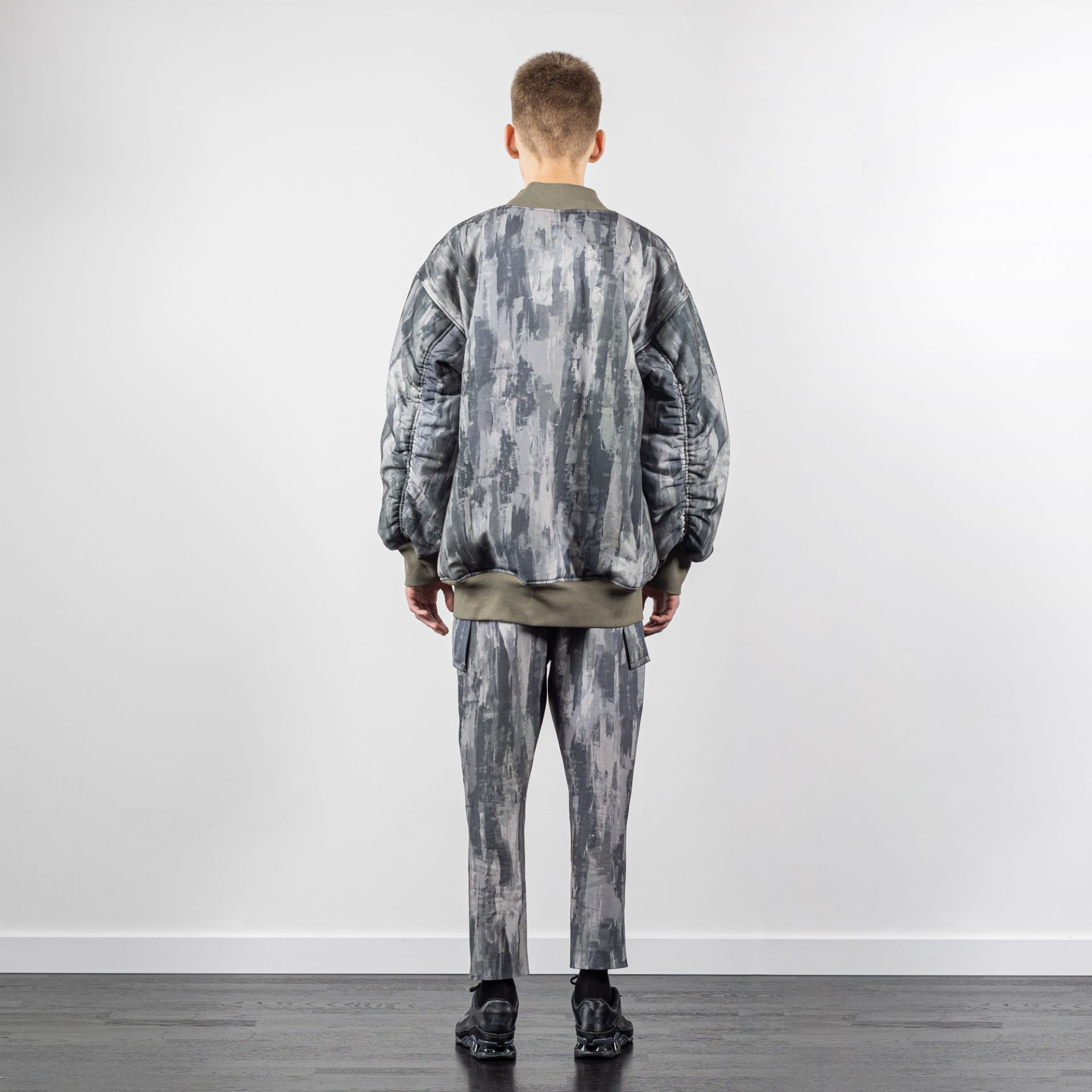 MONOCHROME X FRAGILE TIE DYE BOMBER JACKET
