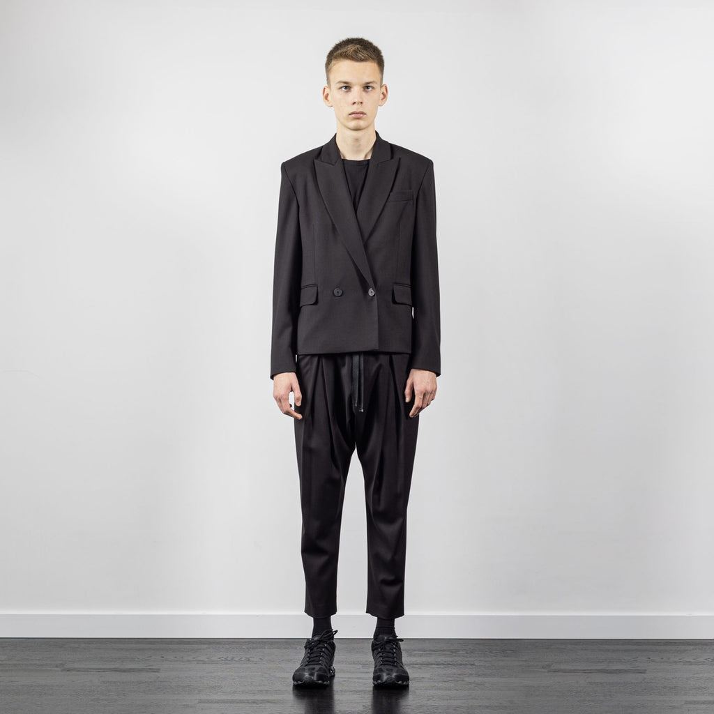 BLAZER WITH ELONGATED BACK PANEL