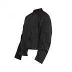 GEOMETRIC RAVER BOMBER JACKET BLACK