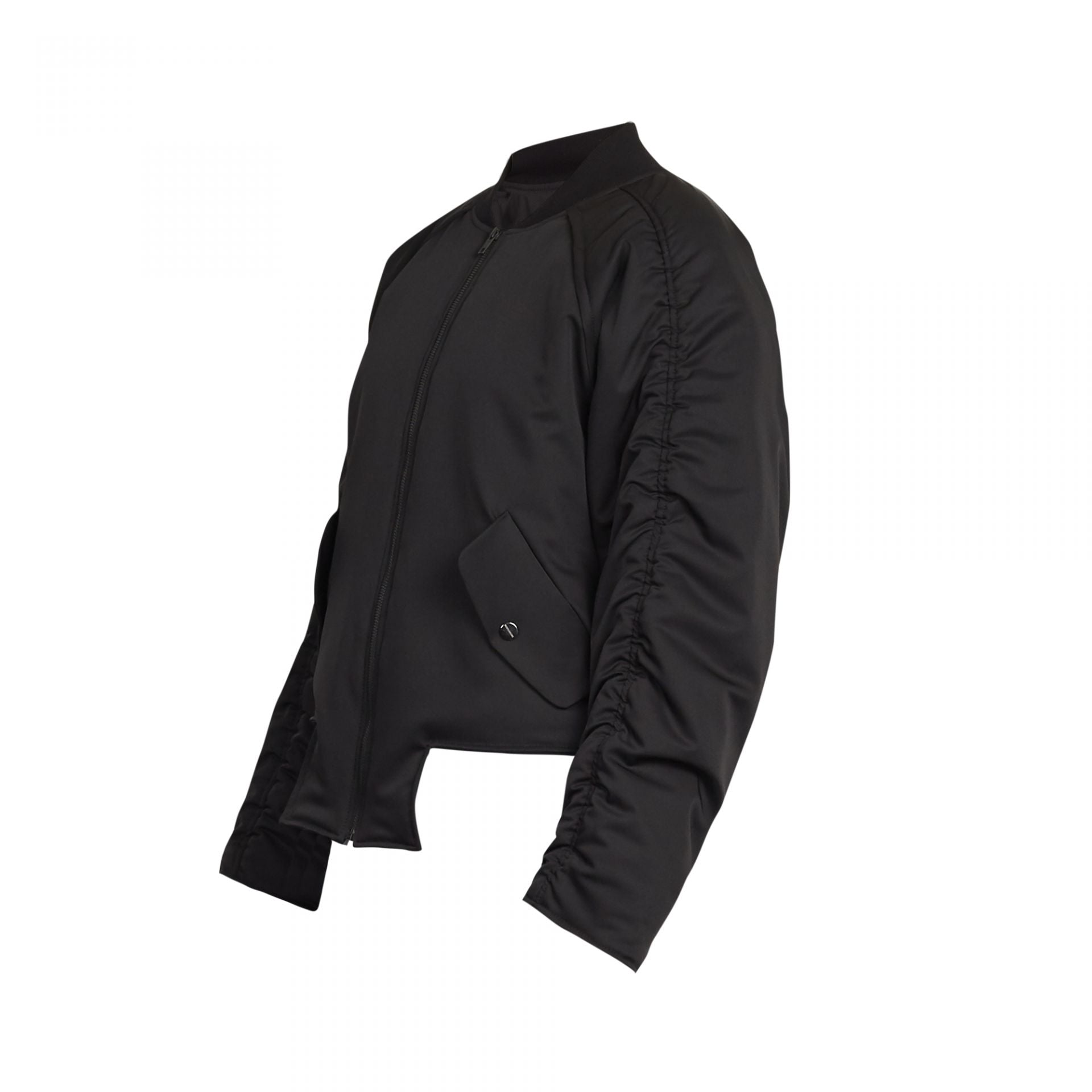 GEOMETRIC RAVER BOMBER JACKET BLACK