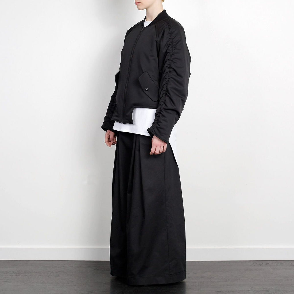 GEOMETRIC RAVER BOMBER JACKET BLACK