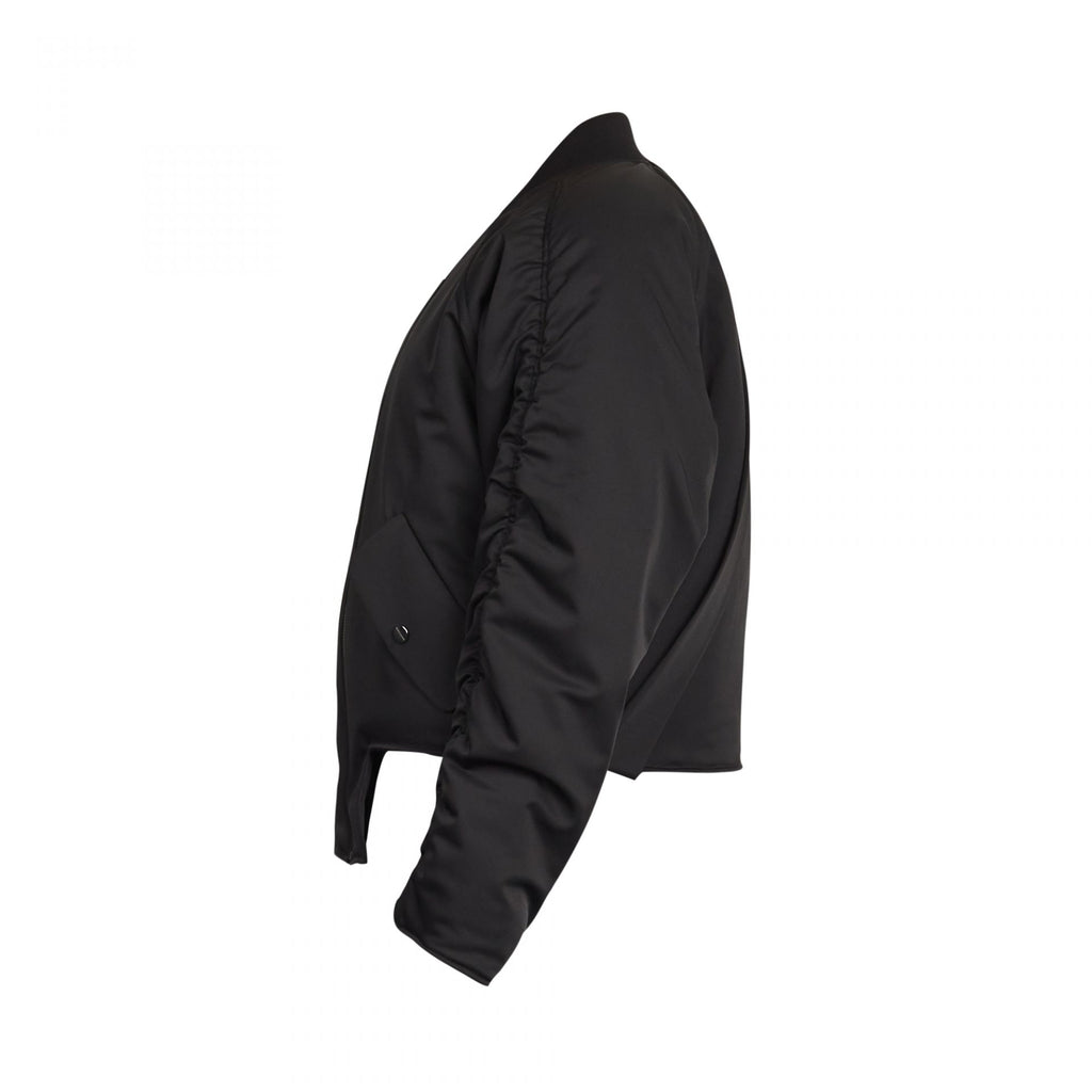 GEOMETRIC RAVER BOMBER JACKET BLACK
