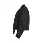 GEOMETRIC RAVER BOMBER JACKET BLACK