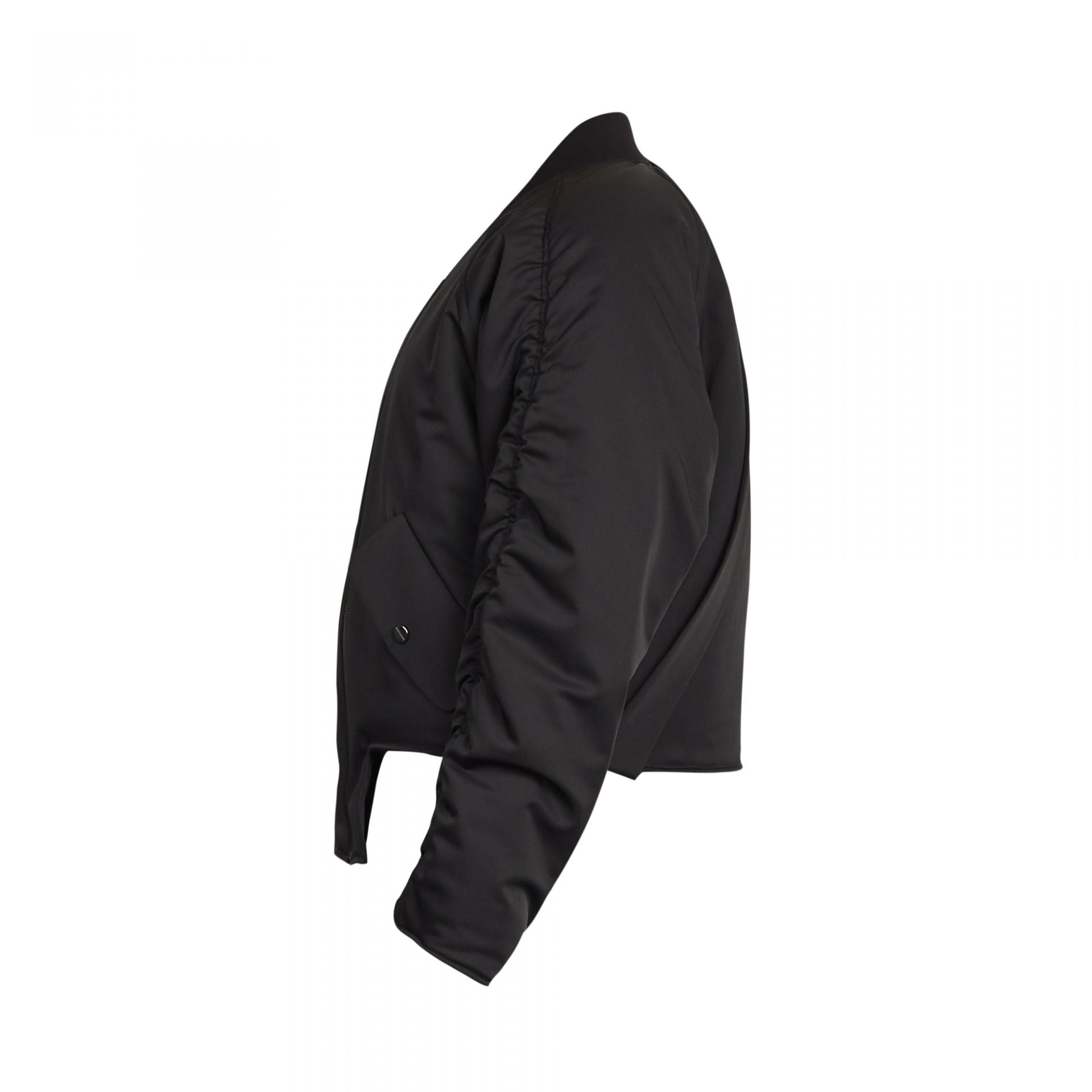GEOMETRIC RAVER BOMBER JACKET BLACK