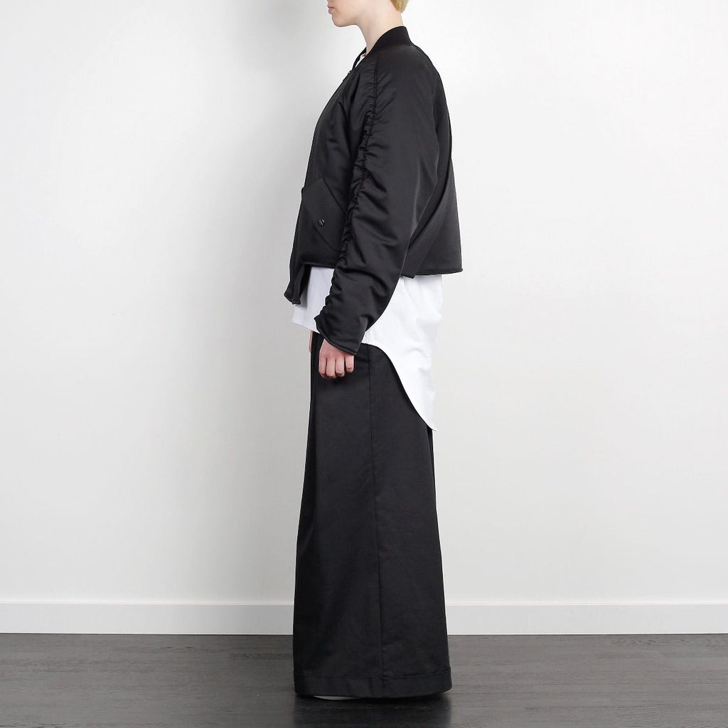 GEOMETRIC RAVER BOMBER JACKET BLACK