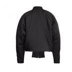 GEOMETRIC RAVER BOMBER JACKET BLACK